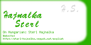 hajnalka sterl business card